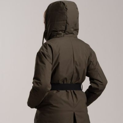 Parka donna TECNO imbottito liscio con cintura